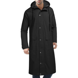 Veste de pluie pour homme imperméable et coupe-vent à motif uni personnalisé, vente chaude, capuche extérieure, grande taille, fermeture éclair, design imprimé d'hiver - Product Image 6