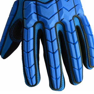 ถุงมือนิรภัยสำหรับทำงานทำจากหนังมีโลโก้ - Product Image 4