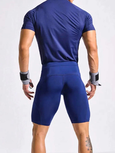 Shorts de sport personnalisés pour hommes avec motif graphique, taille haute, respirants, séchage rapide, taille élastique, en polyester et coton, pour fitness et jogging - Product Image 2
