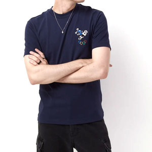 Camisetas con estilo inspirado en Hip Hop para hombres en el último stock bordado personalizado hombres camiseta Streetwear estilo al por mayor - Product Image 4