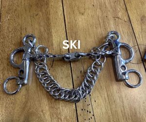 Bocado Pelham de Alta Calidad para Equitación Western, de Acero Inoxidable con Eslabones Franceses de Giro Lento, Opciones Personalizadas en Plata Alemana, SKI INTERNATIONAL - Product Image 2