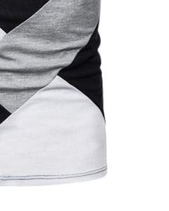 Customized <b>Men</b> <b>Black</b> White And Grey Color Block <b>Polo</b> <b>Shirt</b> Short Sleeve Button Collar Casual Slim Fit Summer Fashion Top - Product Image 6