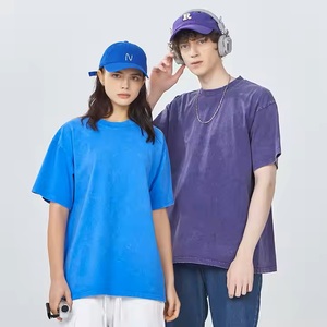 T-shirt lavé à l'acide surdimensionné personnalisé de haute qualité 100% coton T-shirt unisexe T-shirt bio respirant Vintage lavé t-shirts - Product Image 3