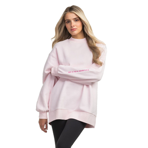 Sweat-shirt décontracté à manches longues et col rond pour femme, couleur unie, automne-hiver, 100% coton, écologique - Product Image 1