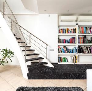 Pasarelas de jardín de Paisajismo al aire libre de granito de cuero negro de alta calidad y pisos modernos por exportador a bajo precio - Product Image 1