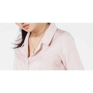 Top Casual da Donna Love Fire Juniors con Bottoni e Orlo Annodabile, in Popeline e Tessuto Lavorato a Maglia, Colore Sepia Rose, Taglia Large, Vestibilità Ampia - Product Image 2