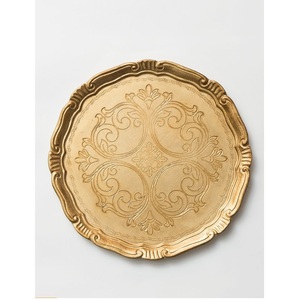 Chargeurs ronds en cuivre martelé de 13 pouces ensemble de 4 décorations bon marché pour le dîner mariage décoration élégante faite à la main vente chaude 2023 - Product Image 4
