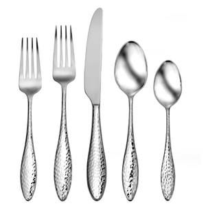 Cubiertos de plata de acero inoxidable para comedor Personal, cubiertos, cuchara, tenedor, juego de cuchillos, acabado pulido con espejo, juegos de cubiertos para el hogar - Product Image 1