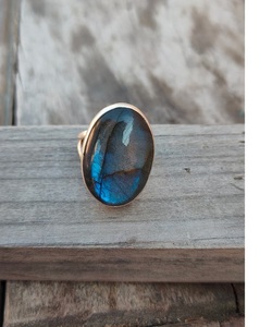 Labradorite Gemstone <b>Ring</b> 925 Sterling Silver Handmade Boho <b>Statement</b> Jewelry Elegant Bohemian Design Gift for Women Spiritual - Product Image 1