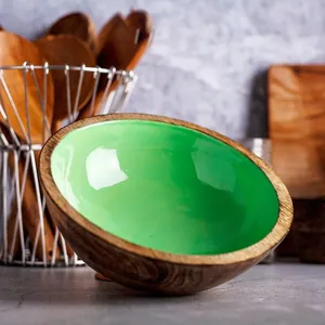 High Quality Eco-Friendly Acacia Wooden Salad & Rice Serving <b>Bowl</b> for Parties Wholesale Nut & <b>Soup</b> <b>Bowls</b> - Product Image 1