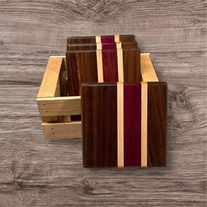 Creative Premium Wooden Resin Coaster Designs for Modern Decor Durable <b>Protection</b> Spills Heat Moisture Stylish 4-inch Everyday - Product Image 1