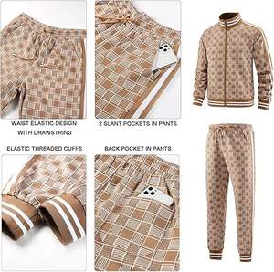 ชุดกีฬาสองชิ้นสำหรับผู้ชายชุดวอร์มมีฮู้ดระบายอากาศได้ดีชุดวิ่งขายส่งชุดออกกำลังกายผ้าฝ้าย100% ฤดูหนาว - Product Image 6