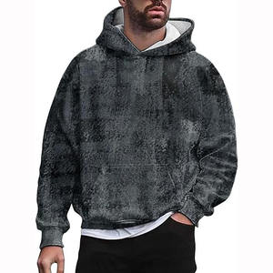 Sweat à capuche unisexe surdimensionné délavé à l'acide de haute qualité ensemble de sweats de jogging courts et lourds pour hommes, coton mélangé - Product Image 5