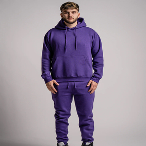 La mejor calidad, hecho a medida, peso pesado, 100% algodón, hombros caídos, cuello, sudaderas con capucha, estampado de soplo recortado, chándales para hombres - Product Image 6