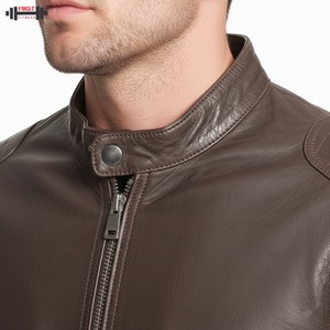 Chaqueta de Motociclista de Cuero Sintético Negra Personalizada para Hombre, de Alta Calidad, Informal, de Invierno, con Decoración de Borlas, Cremallera y Opción de Talla Grande - Product Image 4