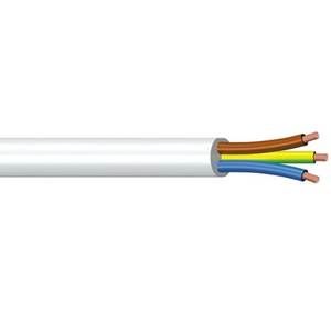 Cable Eléctrico de Tres Núcleos H05VV-F 3x1.5 mm² Blanco PP0365 10m Cables de Alimentación - Product Image 1