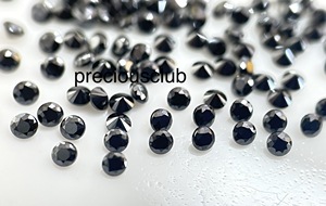 Moissanita de corte brillante redondo, VVS, puro, redondo, calidad AAA, negro, 1mm - Product Image 3