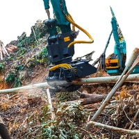 Nouvelle Scie à Grappin XUVOL Facile à Utiliser avec Engrenage à Roulement et Moteur pour Excavatrice Compacte 10-15 Tonnes, Accessoire de Construction Jaune, Garantie 1 An