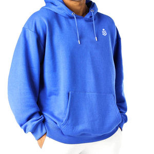 Sweat à capuche oversize personnalisé pour homme, 100 % coton, haute qualité, tendance hiver, uni, avec poche, teinture numérique - Product Image 1