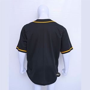 Maillots de baseball personnalisés respirants imprimés par sublimation en gros, chemises boutonnées uniformes pour adultes, vêtements de sport légers pour hommes - Product Image 2