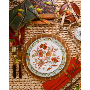 Elégante assiette de chargement en bronze fini idéale pour les banquets et les célébrations de l'Inde. - Product Image 5