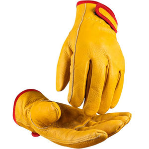 Guantes de Trabajo Resistentes de Cuero Dividido OEM, Guantes de Seguridad de Doble Palma para Uso Industrial, Resistentes al Fuego y a los Cortes - Product Image 1