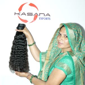 Fabrication bon marché 100% traitement de faisceaux de vagues profondes alignés sur les cuticules indiennes Aucun Extensions de cheveux humains en gros non traités - Product Image 1