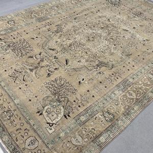 Rug, 9.3x12.6 ft Turkish Rug, <b>Brown</b> Moroccan Rug <b>Wool</b> - Product Image 2