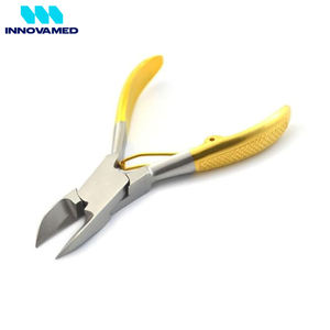 Ensemble professionnel de coupe-ongles et de pinces pour les pieds, outils de pédicure, instruments de chirurgie, kit de podologie en jaune - Product Image 2