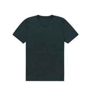 เสื้อยืดคอกลมผู้ชายผ้าฝ้ายคุณภาพสูงสีดำ แบบสลิมฟิต สำหรับออกกำลังกาย ราคาถูก รับสั่งทำ - Product Image 4