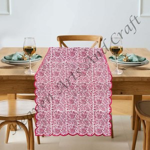 Moderne Floral Coton Tissu Broderie Bord Table Et Lit Chemin Main Bloc Imprimer Disponible Au Prix De Gros Pour Événement De Mariage - Product Image 1