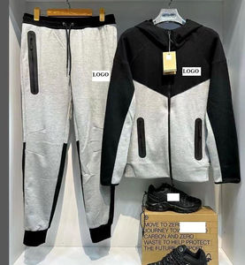 Chándal de Invierno para Hombre, Talla Grande, 100% Algodón, con Cierre y Logotipo Personalizado, Alta Calidad - Product Image 1