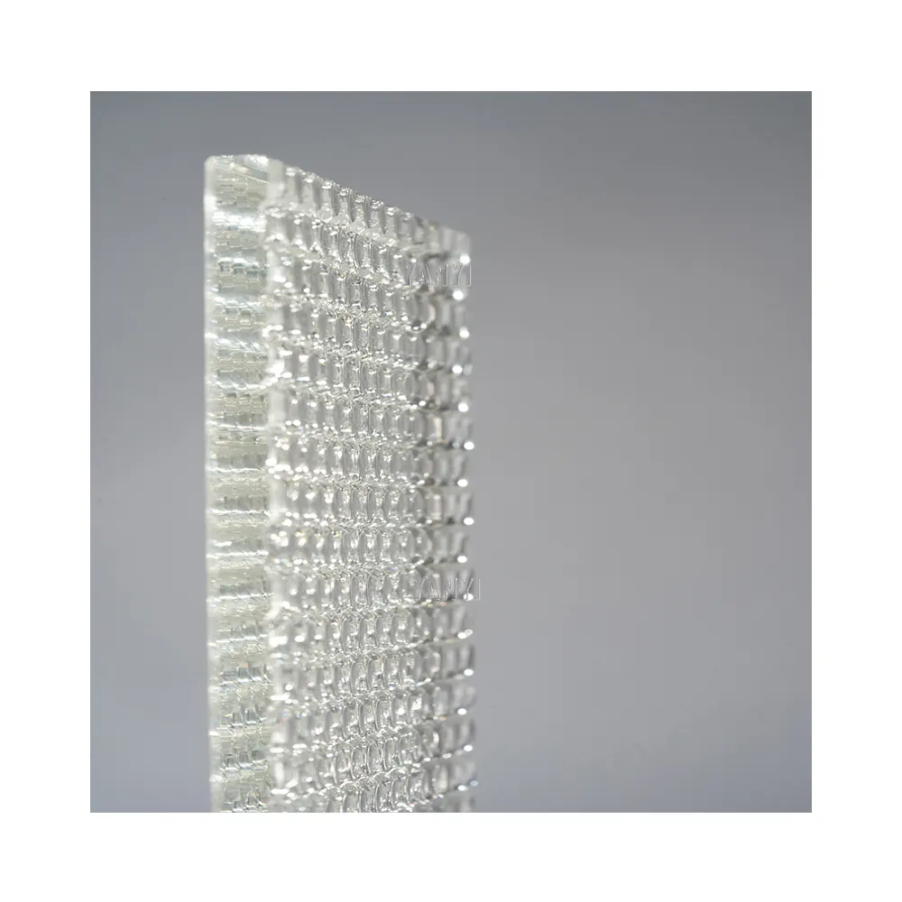 Decorative Glass tempered fluted reed transparent texture toughened glass