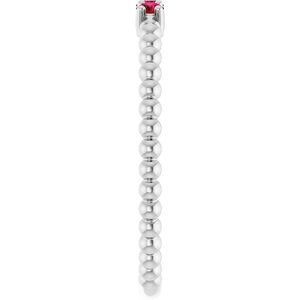 Anillo Stuller de 14KW chapado en oro con cuentas, estilo vintage y moderno, con incrustaciones de diamantes de talla princesa y forma geométrica numérica. - Product Image 4