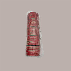 2 piezas de cordón de piel sintética rojo y dorado de 3 mm x 50 m para envolver regalos y decoraciones - Product Image 4