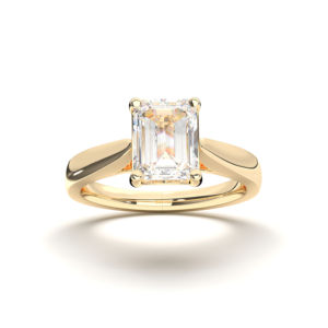 Bague de fiançailles Halo émeraude cultivée en laboratoire 2.00 ct romantique Bague en diamant OEM de luxe en or rose 14 carats Vente en gros Bague en diamant romantique - Product Image 2