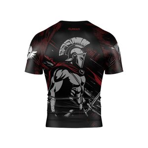 Rashguard d'entraînement MMA à manches longues, tissu extensible respirant, logo personnalisé, haut de grappling pour arts martiaux - Product Image 2