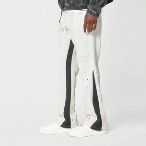 กางเกงลำลองผู้ชายสไตล์ฮิปฮอปทรงขาบาน ผ้าคอร์ดูรอย ระบายอากาศ กันลม ผูกเชือก ใส่สบาย - Product Image 1