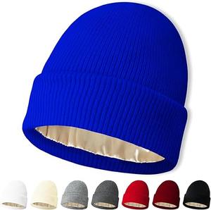 Logotipo personalizado Jacquard 100% lana invierno tejido Beanie Streetwear acrílico tejido gorros para clima frío OEM ODM para playa - Product Image 6