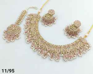 Indian Traditional and Fashionable Gold Plated and Long Mala With Earring and Maagtika Combo Necklace Set for Women - Product Image 2