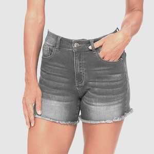 Shorts de Mezclilla de Verano para Mujer, Más Vendidos, Cintura Alta, Estilo Recto, Decoración de Encaje, Estilo Vintage, Ajustados, con Agujeros y Borlas - Product Image 3