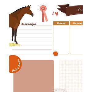 Bloc-notes numérique détachable à motif cheval pour l'écriture - Product Image 6