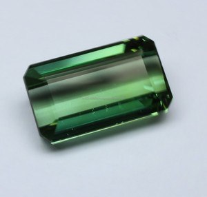 Pierre précieuse de tourmaline verte rectangulaire taillée 11x11MM, taille personnalisée, couleur verte naturelle, tourmaline taillée en facettes, pierre certifiée - Product Image 5
