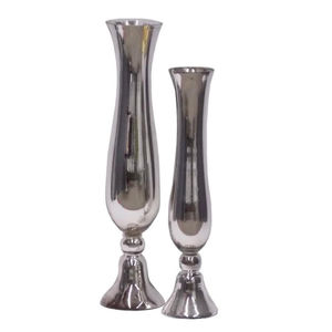 Elegant Home Decorative Vase Aluminum Silverware <b>Mirror</b> Polished Tabletop <b>Bedside</b> Vases for Restaurant Hotel Ware Wholesale - Product Image 2