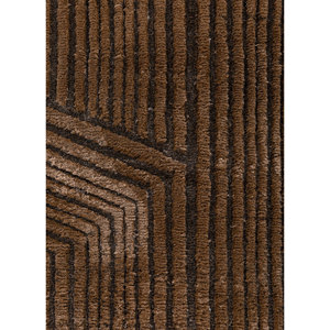 Aprezo Hand Knotted Acrylic <b>Rug</b> Beige & Brown Geometric & Abstract <b>Boho</b> Pattern for Home & Hallway Rectangle-Model Aiar-3019 - Product Image 3