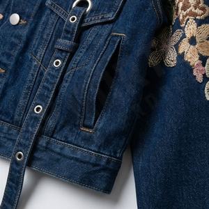 <b>Women</b> <b>Cropped</b> Denim Jackets Casual Solid Color Stone Washed <b>Jean</b> Coat Unisex Slim Fit Cotton Outwear Stylish Customized Color - Product Image 5