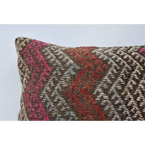 Almohada Kilim Bohemia Multicolor, cojín de seda de lujo de 16x24 pulgadas, patrón de estampado Vintage tejido para uso en el suelo del sofá para Navidad - Product Image 2
