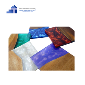 Artículo popular-Posavasos de resina epoxi Posavasos de borde de resina de madera Posavasos de resina personalizados para bebidas de una fábrica vietnamita - Product Image 5