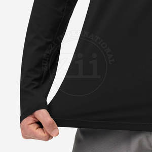 Fabrication en usine sur mesure – Sweat-shirt homme à logo imprimé surdimensionné, demi-zip 1/4, respirant, léger, grande taille, manches longues, coupe ajustée - Product Image 5