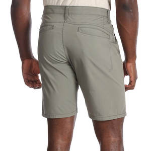 กางเกงเอวกลางขาสั้นผ้าฝ้าย100% ทำจากผ้าฝ้ายทอลายทแยงทนทานและเป็นมิตรกับสิ่งแวดล้อมสไตล์ลำลองโดยผู้เล่นย้อมธรรมดา - Product Image 3